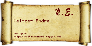 Meltzer Endre névjegykártya
